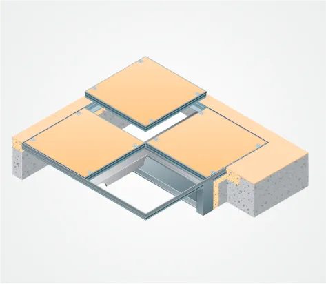 Serie 5000 - Schachtabdeckung aus Aluminium mehrteilig / Reihenabdeckung